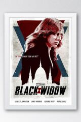 Black Widow Çerçeveli Tablo - Marvel Film Afişi Poster Tablo