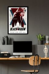Black Widow Çerçeveli Tablo - Marvel Film Afişi Poster Tablo