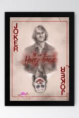 Joker Çerçeveli Tablo - Put On a Happy Face Film Posteri Tablo