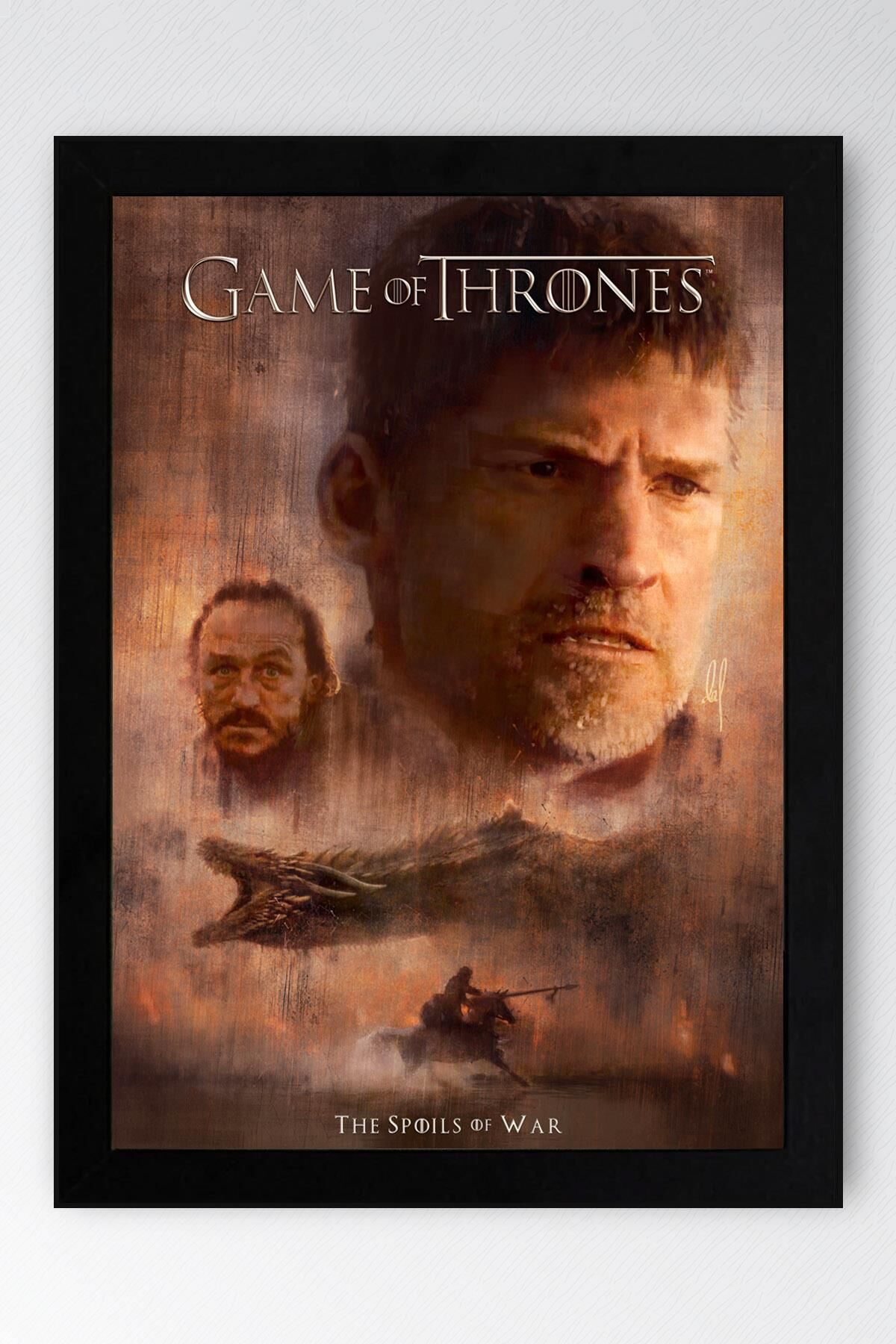 Game of Thrones Jaime Lannister Çerçeveli Tablo - Taht Oyunları Dizi Posteri Tablo