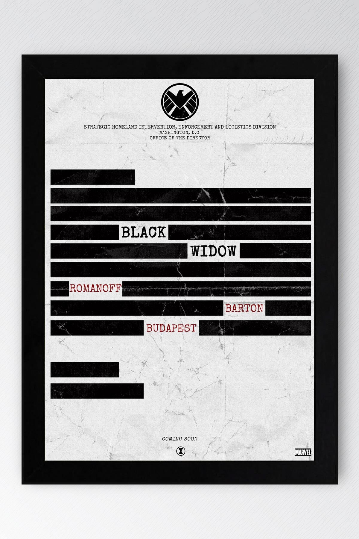Black Widow Çerçeveli Tablo - Marvel Poster Tablo