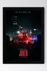 Joker Çerçeveli Tablo - Put On a Happy Face Film Posteri Tablo