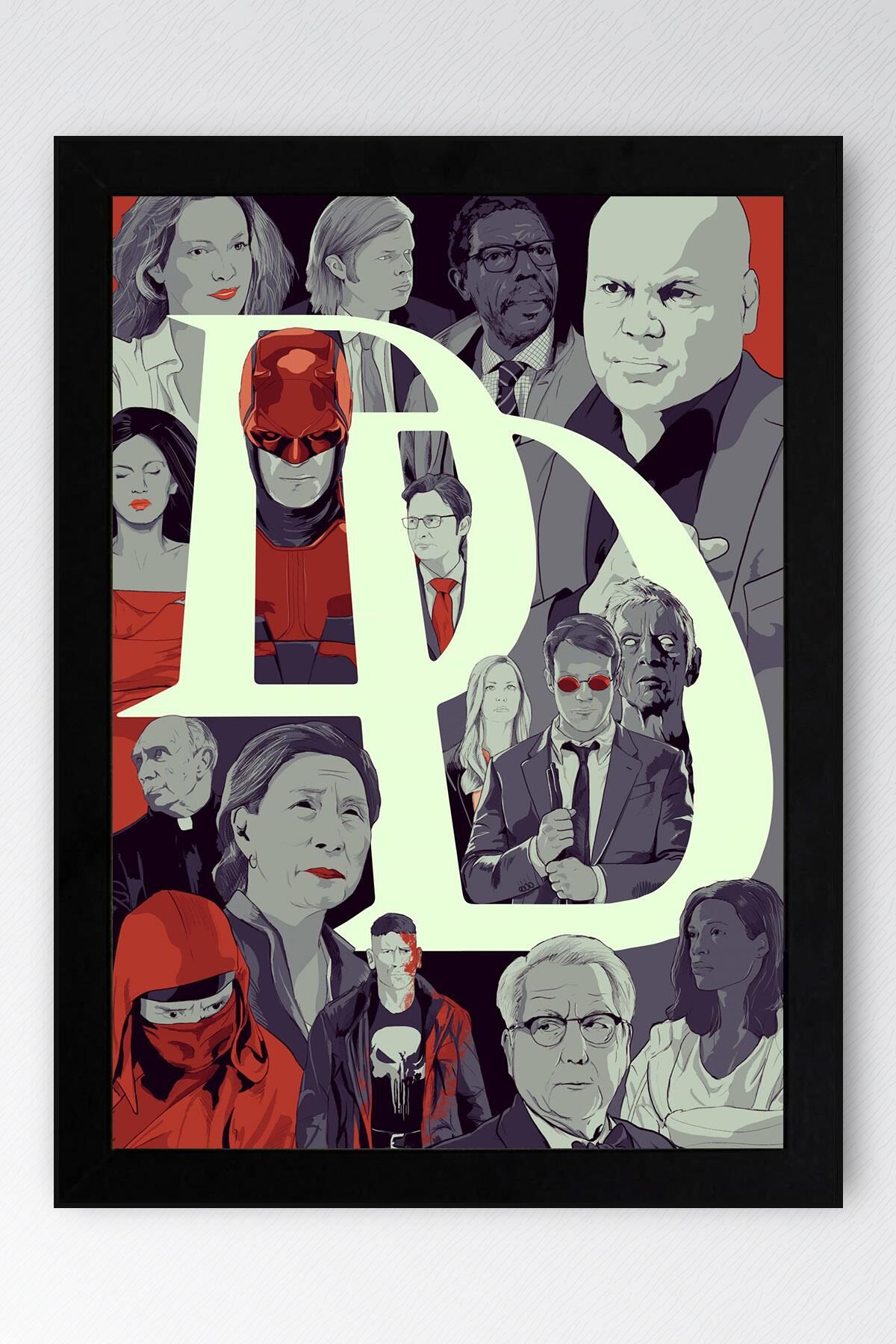 Daredevil Çerçeveli Tablo - Marvel Dizi Poster Tablo