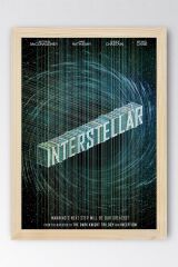 Interstellar Çerçeveli Tablo - Yıldızlararası Film Posteri Tablo