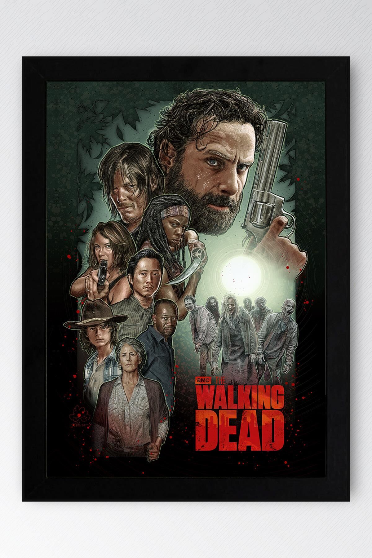 The Walking Dead Çerçeveli Tablo - Dizi Posteri Tablo