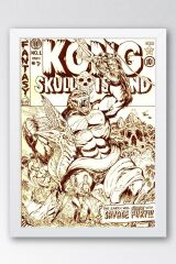 Kong Skull Island Çerçeveli Tablo - Kafatası Adası Film Posteri Tablo