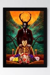 Hannibal Çerçeveli Tablo - Dizi Afişi Poster Tablo 35x50 - Siyah