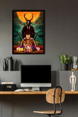 Hannibal Çerçeveli Tablo - Dizi Afişi Poster Tablo 35x50 - Siyah