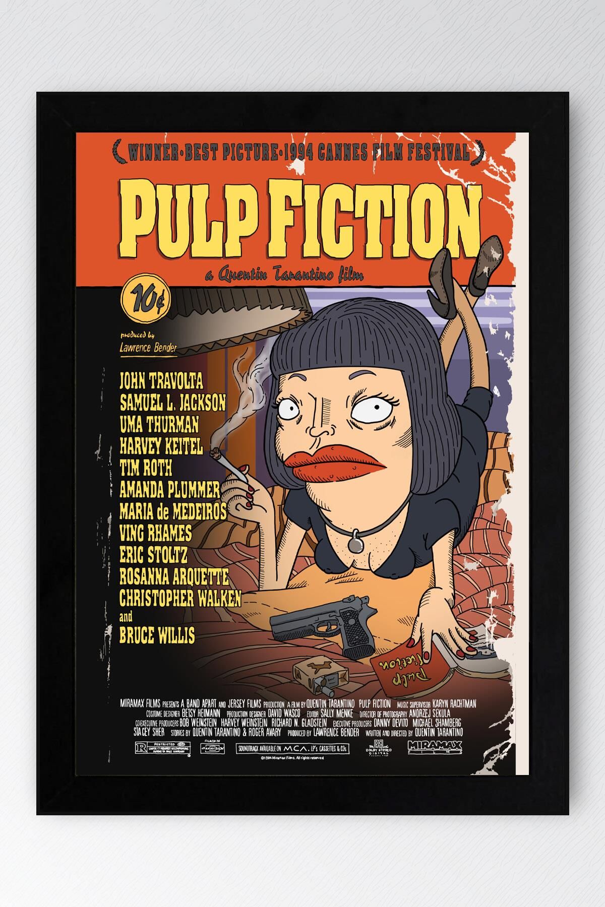 Pulp Fiction Çerçeveli Tablo - Ucuz Roman Fim Posteri Tablo