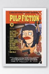 Pulp Fiction Çerçeveli Tablo - Ucuz Roman Fim Posteri Tablo