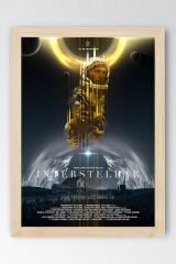 Interstellar Çerçeveli Tablo - Yıldızlararası Film Posteri Tablo