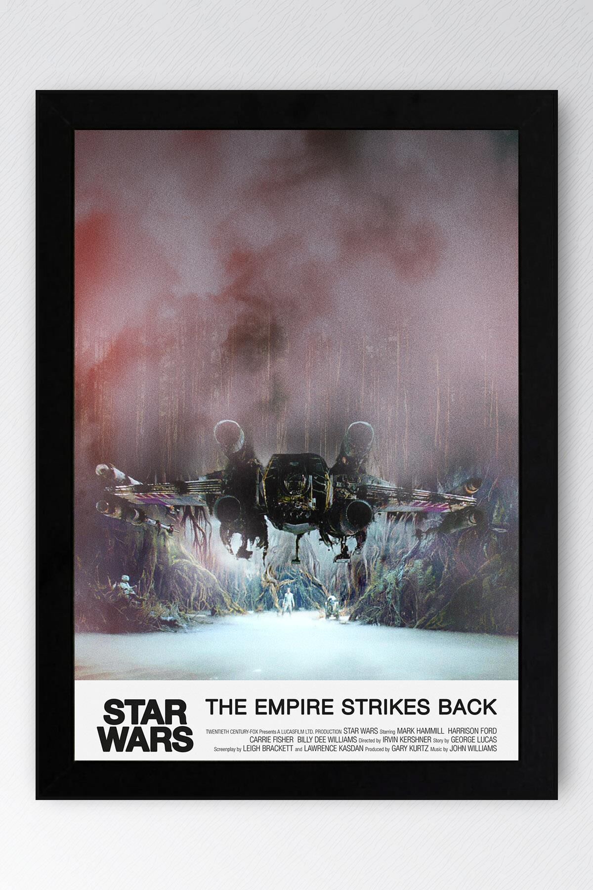 Star Wars The Empire Strikes Back Çerçeveli Tablo - Uzay Savaşları Eski Fim Posteri Tablo