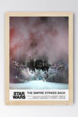 Star Wars The Empire Strikes Back Çerçeveli Tablo - Uzay Savaşları Eski Fim Posteri Tablo