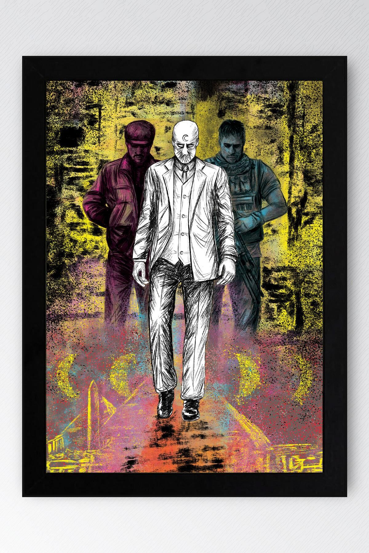 Moon Knight Çerçeveli Tablo - Moon Knight Marvel Dizi Posteri Tablo