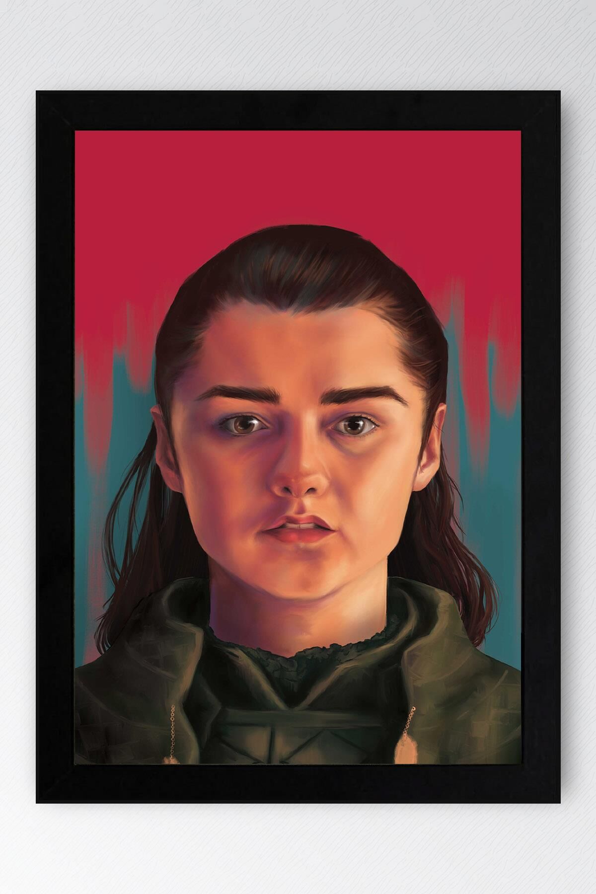 Game of Thrones Arya Stark Çerçeveli Tablo - Taht Oyunları Dizi Posteri Tablo