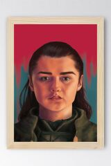 Game of Thrones Arya Stark Çerçeveli Tablo - Taht Oyunları Dizi Posteri Tablo