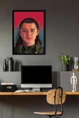 Game of Thrones Arya Stark Çerçeveli Tablo - Taht Oyunları Dizi Posteri Tablo