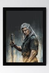 The Witcher Geralt Çerçeveli Tablo - Dizi Posteri Tablo
