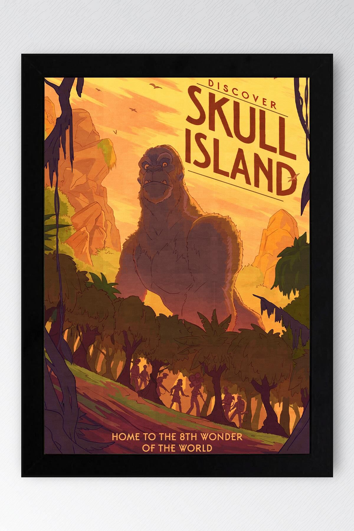 Kong Skull Island Çerçeveli Tablo - Kafatası Adası Film Posteri Tablo