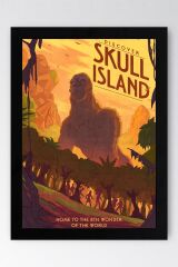 Kong Skull Island Çerçeveli Tablo - Kafatası Adası Film Posteri Tablo