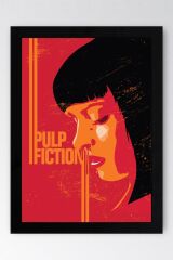 Pulp Fiction Çerçeveli Tablo - Ucuz Roman Fim Posteri Tablo