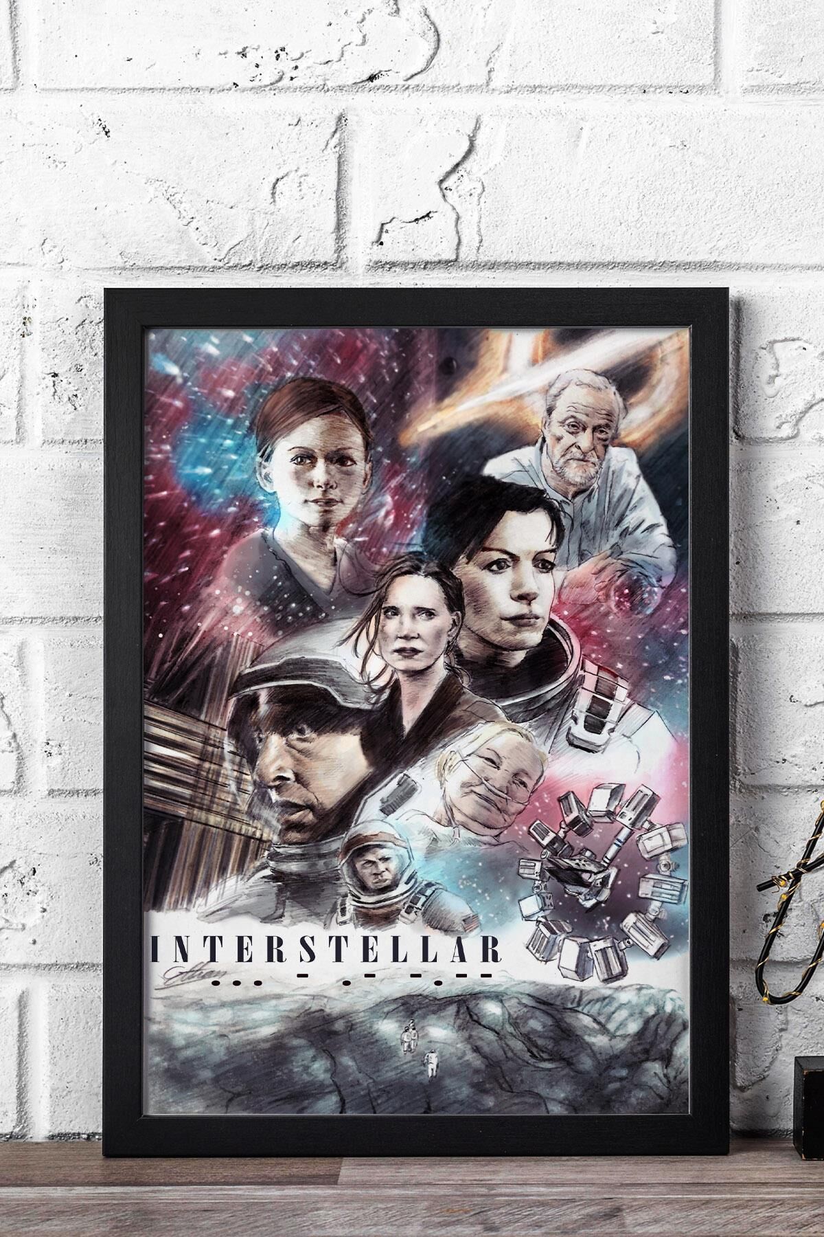 Interstellar Çerçeveli Tablo - Yıldızlararası Film Posteri Tablo