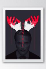 Hannibal Lecter Çerçeveli Tablo - Dizi Afişi Poster Tablo