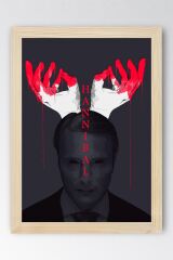 Hannibal Lecter Çerçeveli Tablo - Dizi Afişi Poster Tablo