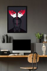 Hannibal Lecter Çerçeveli Tablo - Dizi Afişi Poster Tablo