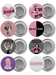 Black Pink Çanta Rozeti Seti 8 Adet En Büyük Boy 5.8cm İğneli Broş