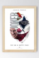 Joker Çerçeveli Tablo - Film Posteri Tablo 15x21 - Kayın