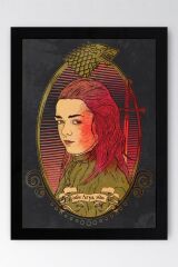 Game of Thrones Arya Çerçeveli Tablo - Taht Oyunları Dizi Posteri Tablo