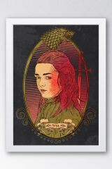 Game of Thrones Arya Çerçeveli Tablo - Taht Oyunları Dizi Posteri Tablo