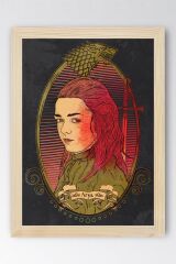 Game of Thrones Arya Çerçeveli Tablo - Taht Oyunları Dizi Posteri Tablo