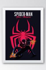 Spider Man Miles Morales Çerçeveli Tablo - Örümcek Adam Fim Posteri Tablo