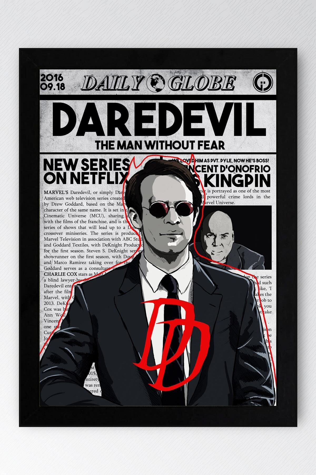 Daredevil Çerçeveli Tablo - Marvel Dizi Poster Tablo