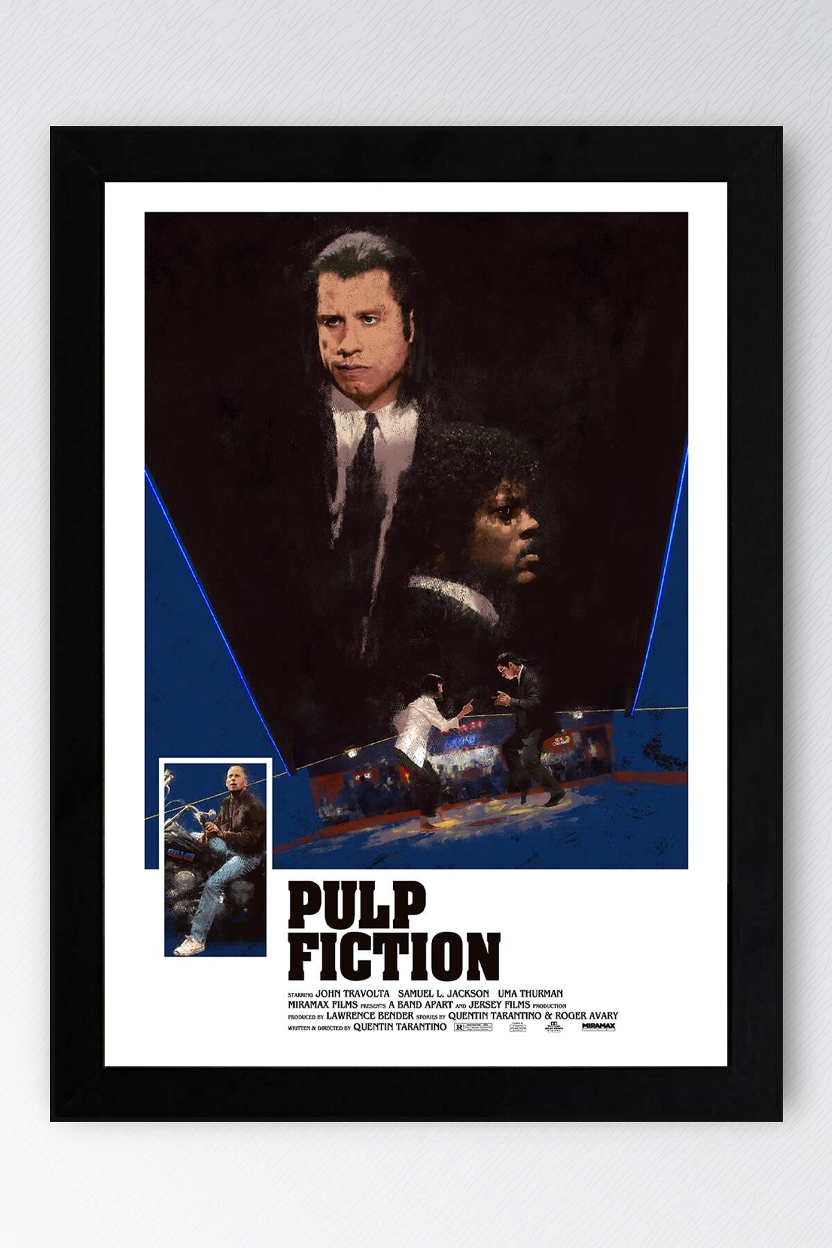 Pulp Fiction Çerçeveli Tablo - Ucuz Roman Fim Posteri Tablo