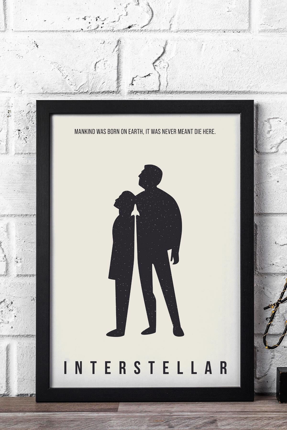 Interstellar Çerçeveli Tablo - Yıldızlararası Film Posteri Tablo