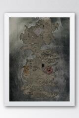 Game of Thrones Haritası Çerçeveli Tablo - Taht Oyunları Dizi Posteri Tablo