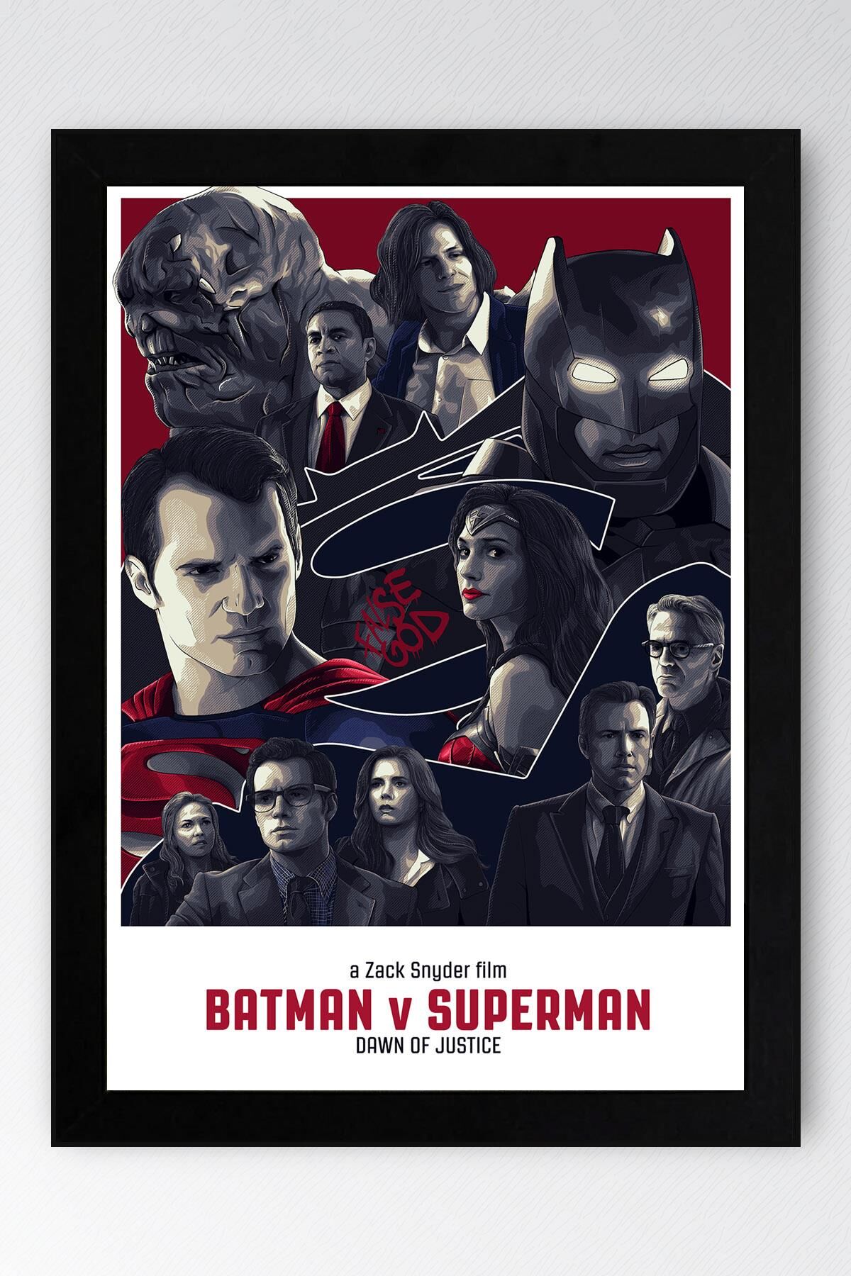 Batman v Superman Çerçeveli Tablo - Poster Tablo