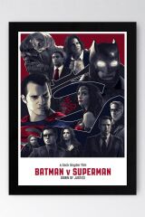 Batman v Superman Çerçeveli Tablo - Poster Tablo