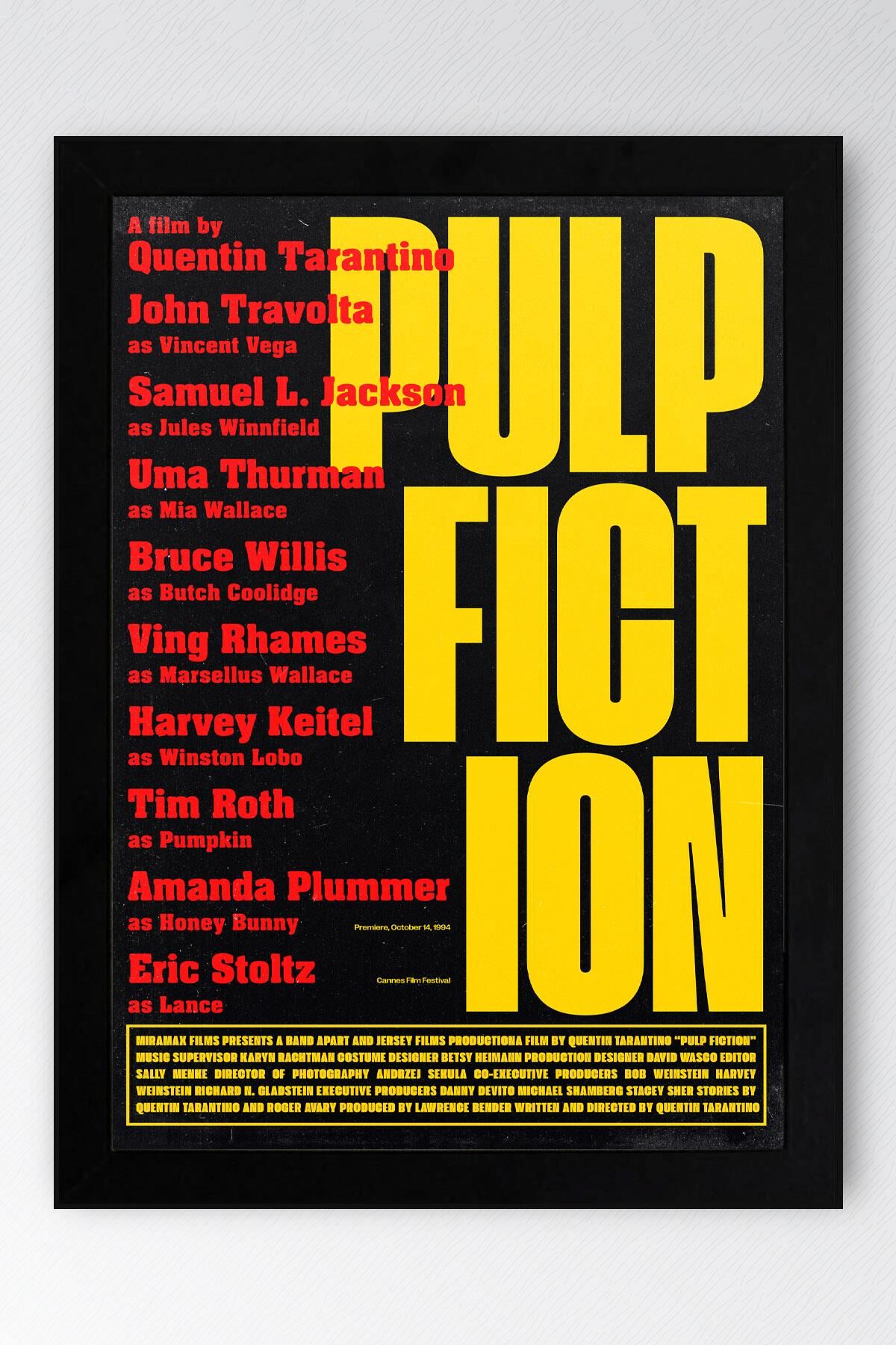 Pulp Fiction Çerçeveli Tablo - Ucuz Roman Fim Posteri Tablo