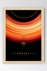 Interstellar Çerçeveli Tablo - Yıldızlararası Film Posteri Tablo