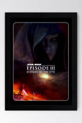 Star Wars 3 Çerçeveli Tablo - Uzay Savaşları Eski Nostalji Fim Posteri Tablo