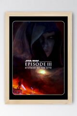 Star Wars 3 Çerçeveli Tablo - Uzay Savaşları Eski Nostalji Fim Posteri Tablo
