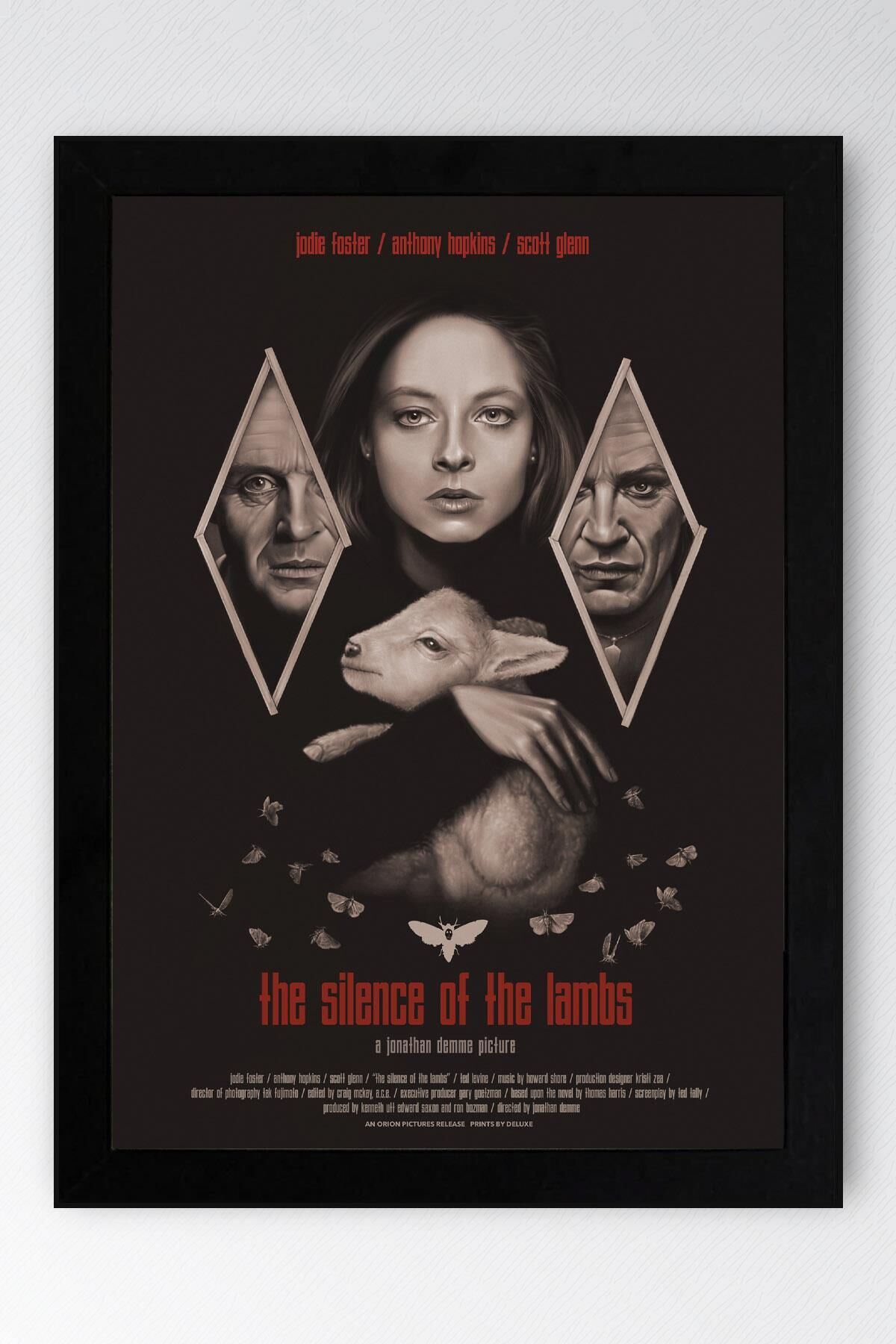 Kuzuların Sessizliği Çerçeveli Tablo - Film Posteri Tablo