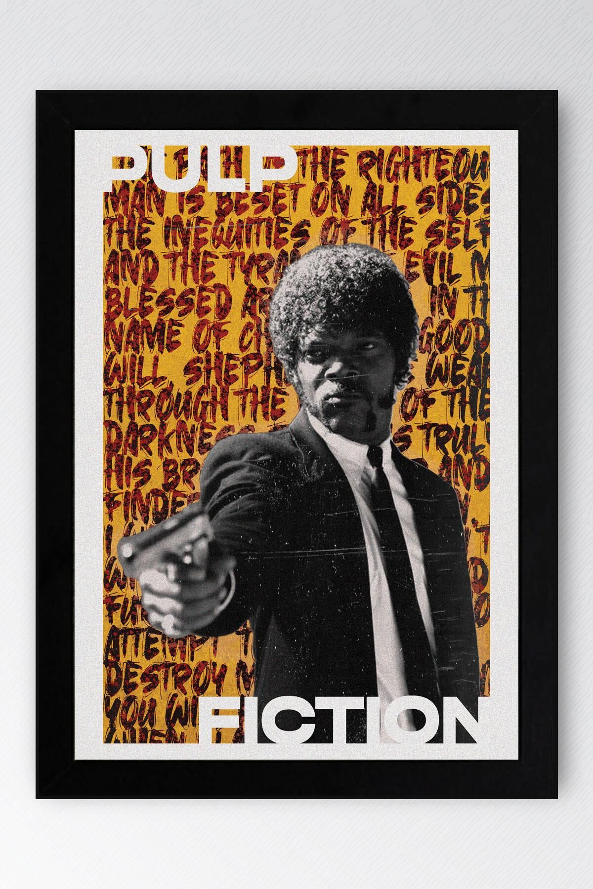 Pulp Fiction Çerçeveli Tablo - Ucuz Roman Fim Posteri Tablo