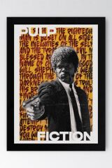 Pulp Fiction Çerçeveli Tablo - Ucuz Roman Fim Posteri Tablo