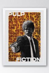 Pulp Fiction Çerçeveli Tablo - Ucuz Roman Fim Posteri Tablo