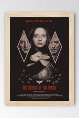 Kuzuların Sessizliği Çerçeveli Tablo - Film Posteri Tablo 21x30 - Kayın